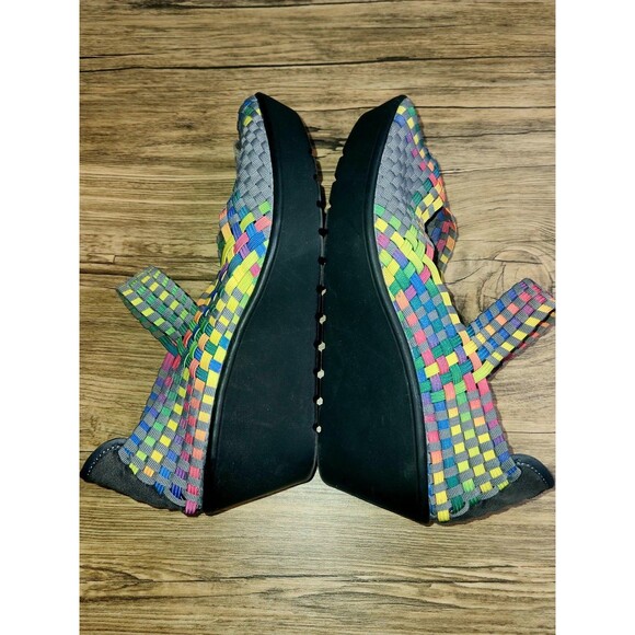 Steve Madden Brynn Peep-toe Wedge Mary Jane Sandal multi-color Women's Sz 8.5 - Picture 2 of 16